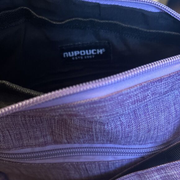 Nupouch Crossbody Anti-theft Bag Adjustable Strap Lilac Purple Preowned Good - Picture 5 of 8